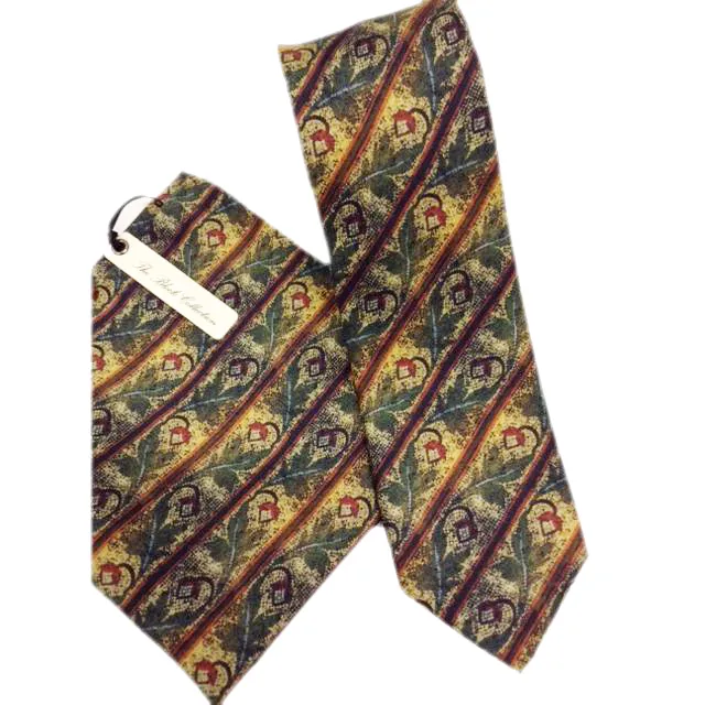 'Acorn Mosaic'  100% Silk MENS tie set