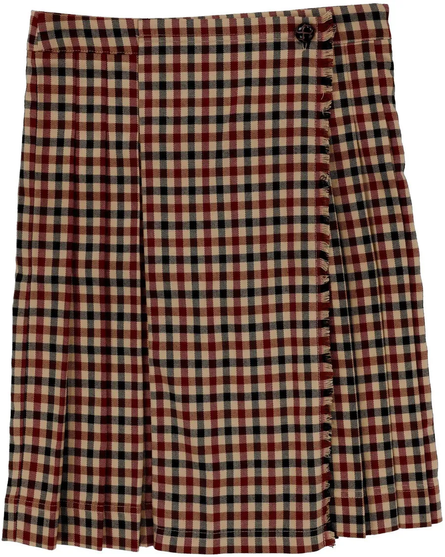 Analogie Tan Plaid Kilt Skirt