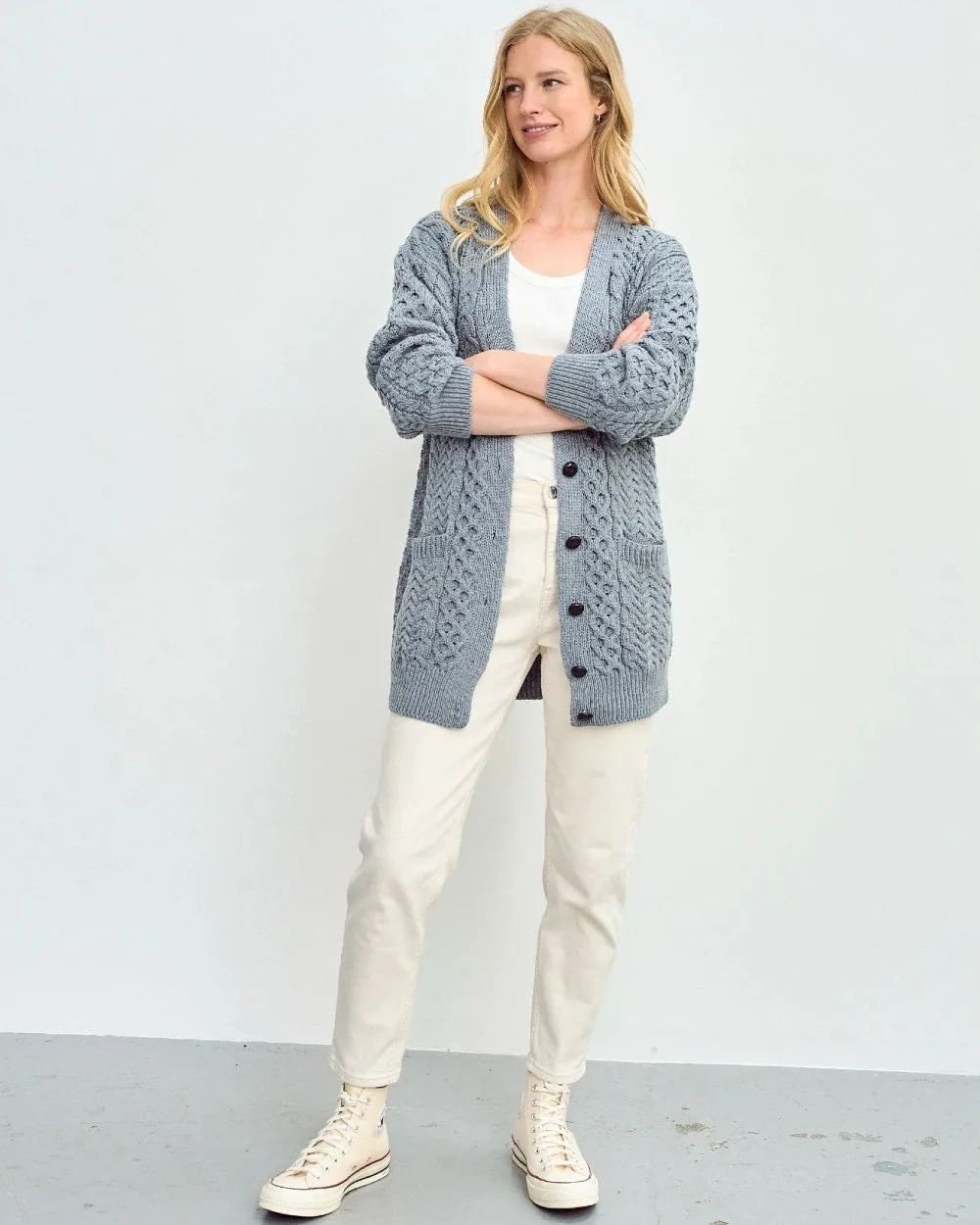 Aran Delphi Boyfriend Cardigan