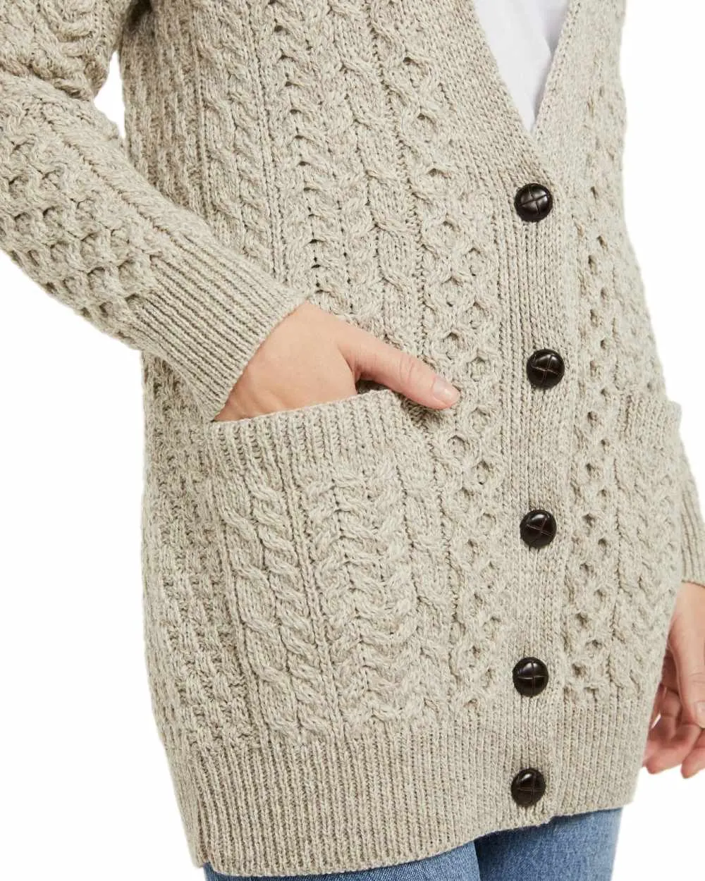 Aran Delphi Boyfriend Cardigan