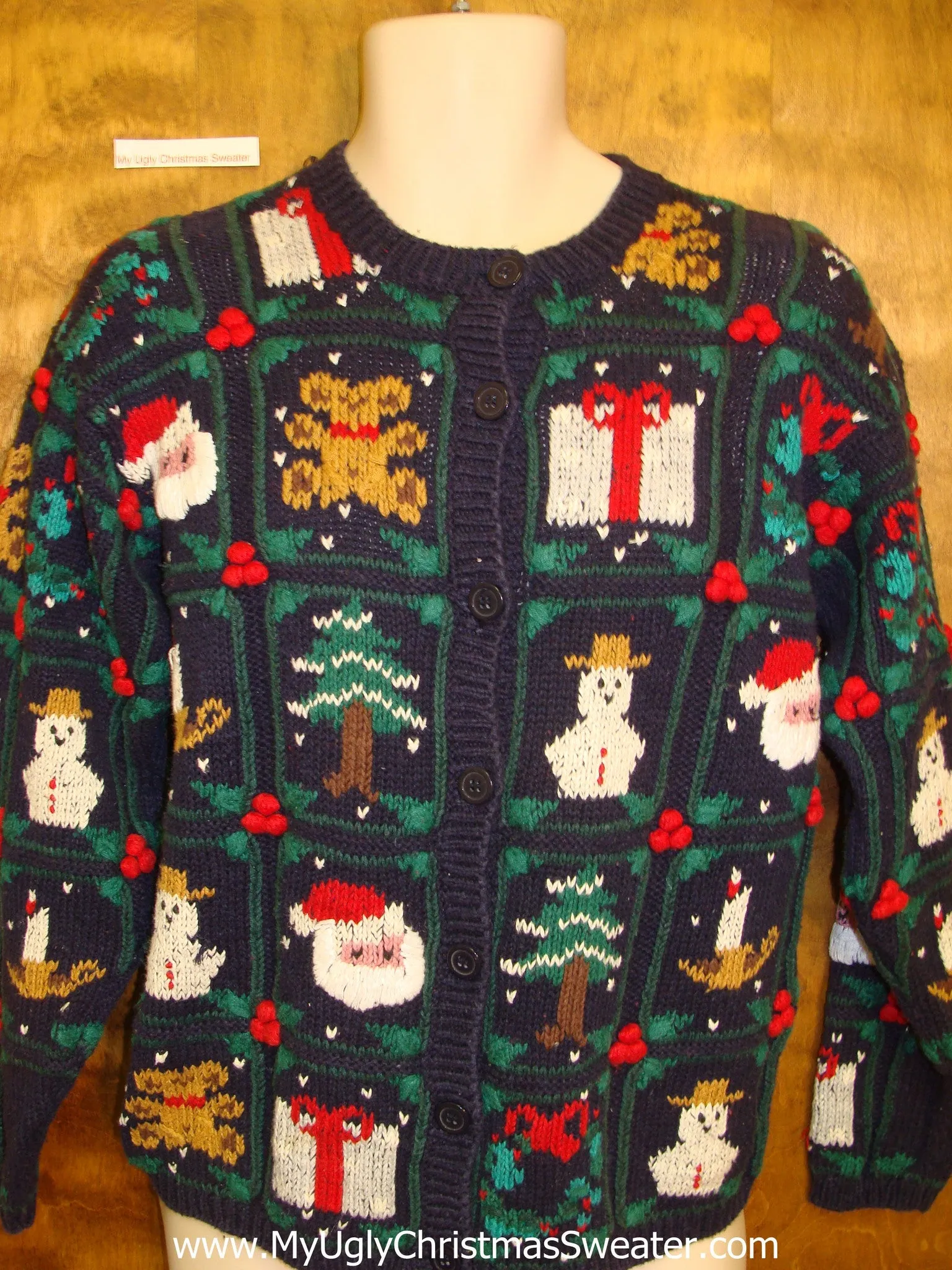 Awesome Colorful Corny Christmas Sweater Cardigan