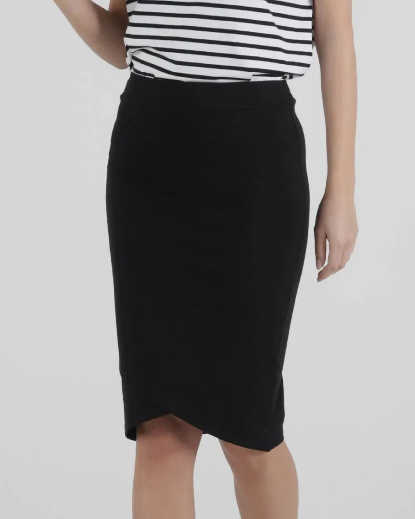 BETTY BASICS - Siri Skirt in Black and Blue Stone