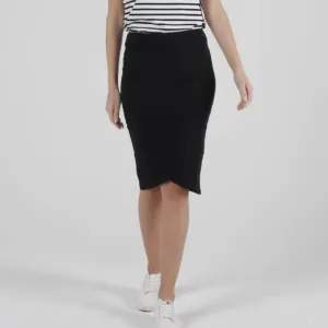 BETTY BASICS - Siri Skirt in Black and Blue Stone