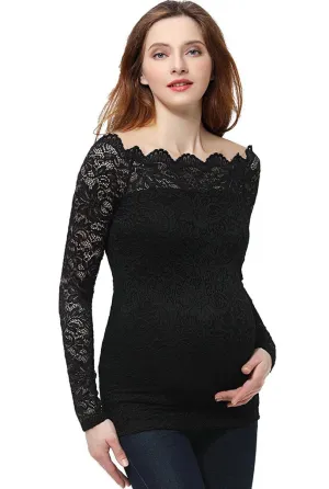 Christelle Lace Maternity Off Shoulder Top