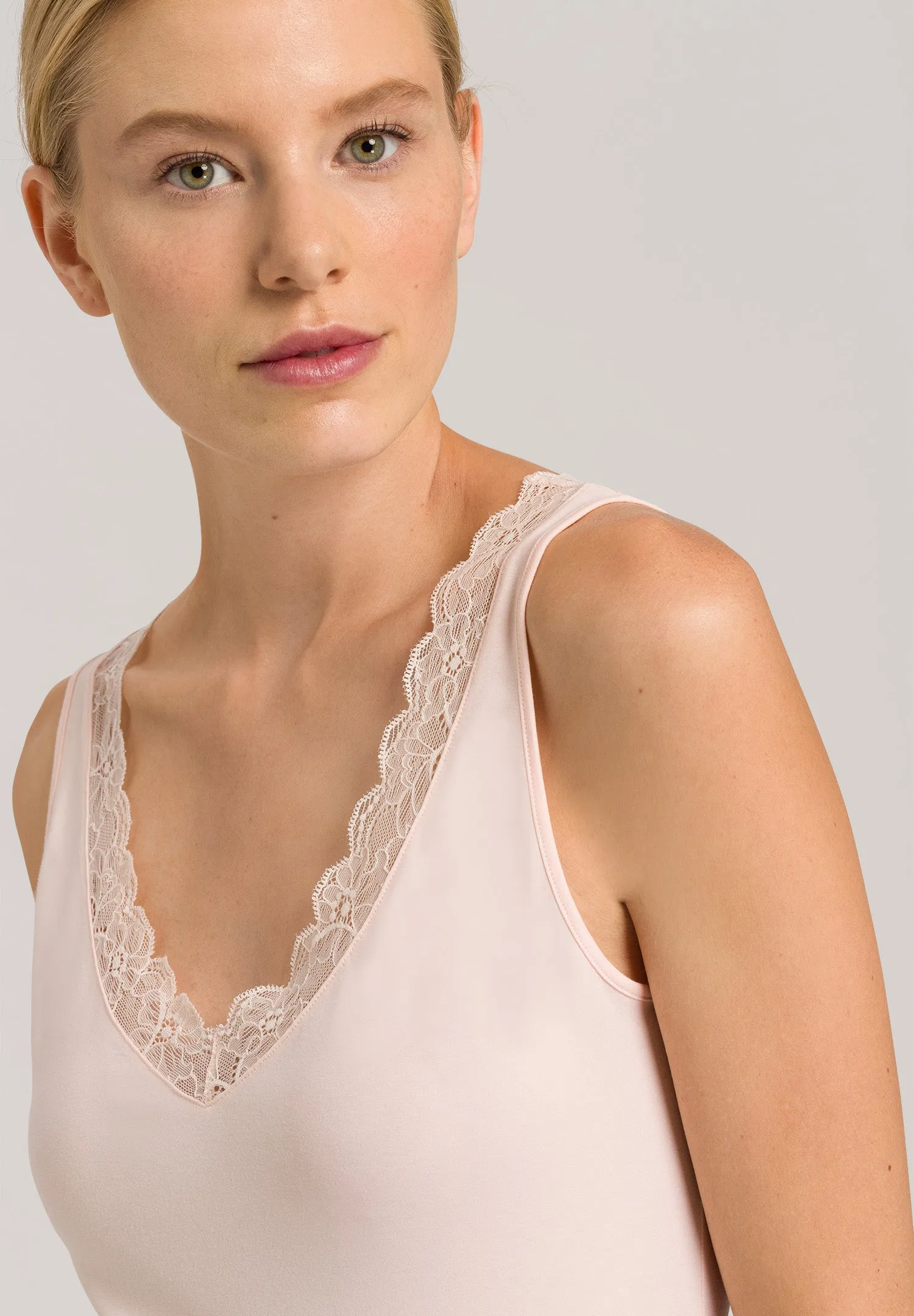 Cotton Lace V-Neck Tank