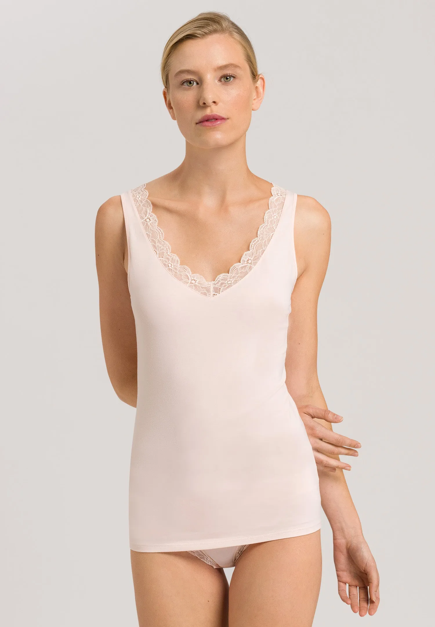 Cotton Lace V-Neck Tank