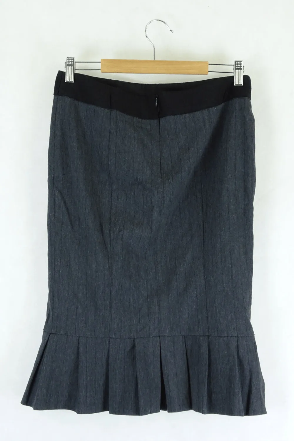 Cue Grey Flared Pencil Skirt 10