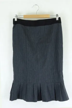 Cue Grey Flared Pencil Skirt 10