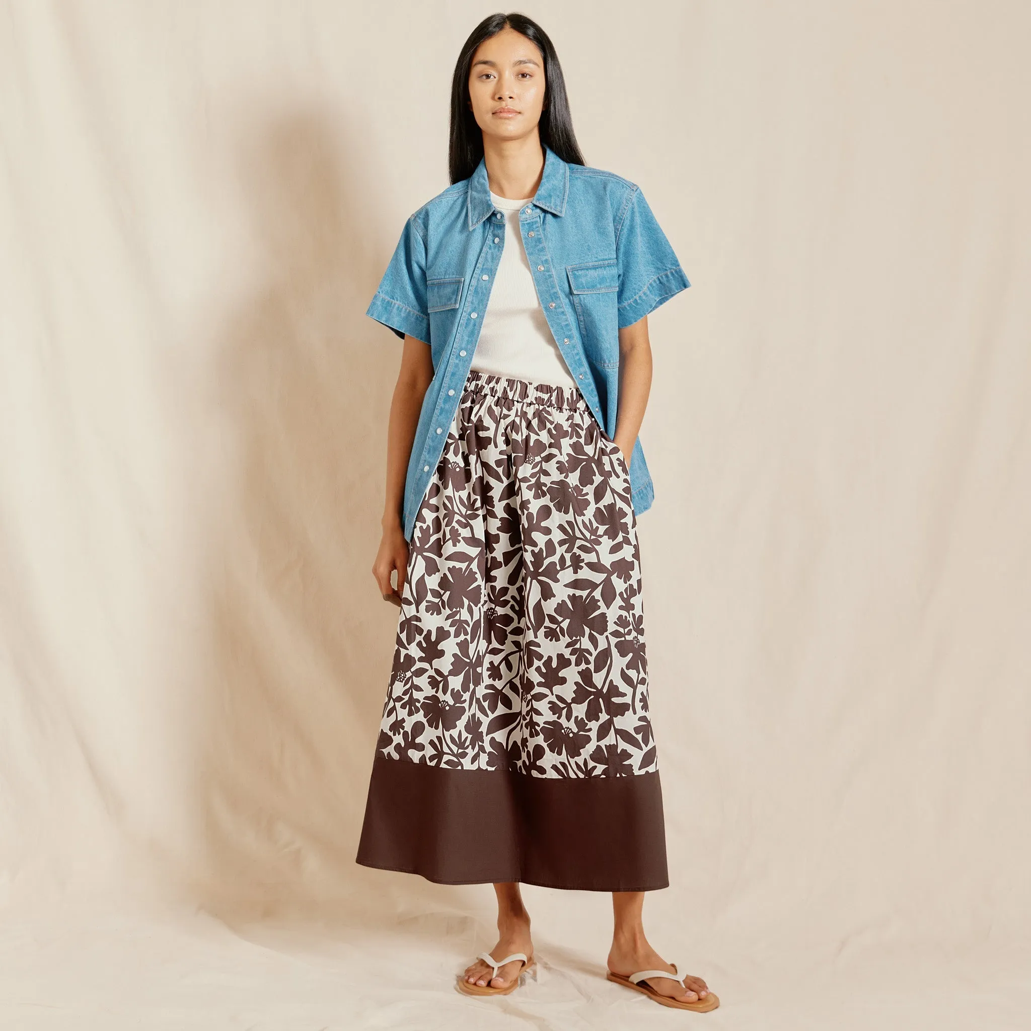 Cut Out Floral Skirt by Albaray