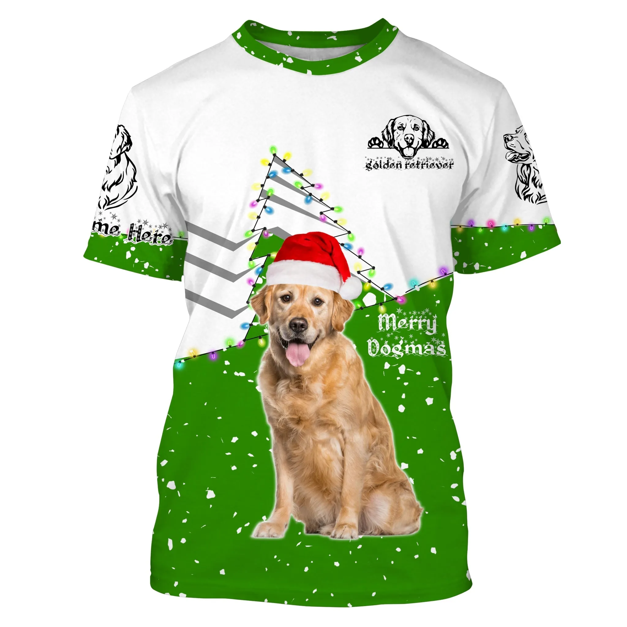 Cute Funny Golden Retriever Christmas 3D All Over Shirt Styles To Choose For Dog Lovers