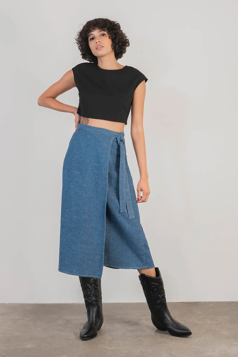 Denim by Nature™ Evelyn Wrap Skirt