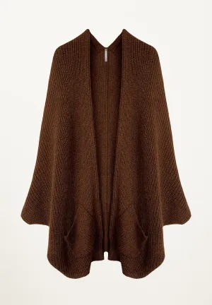 Erte Cape Cardigan in Terracotta