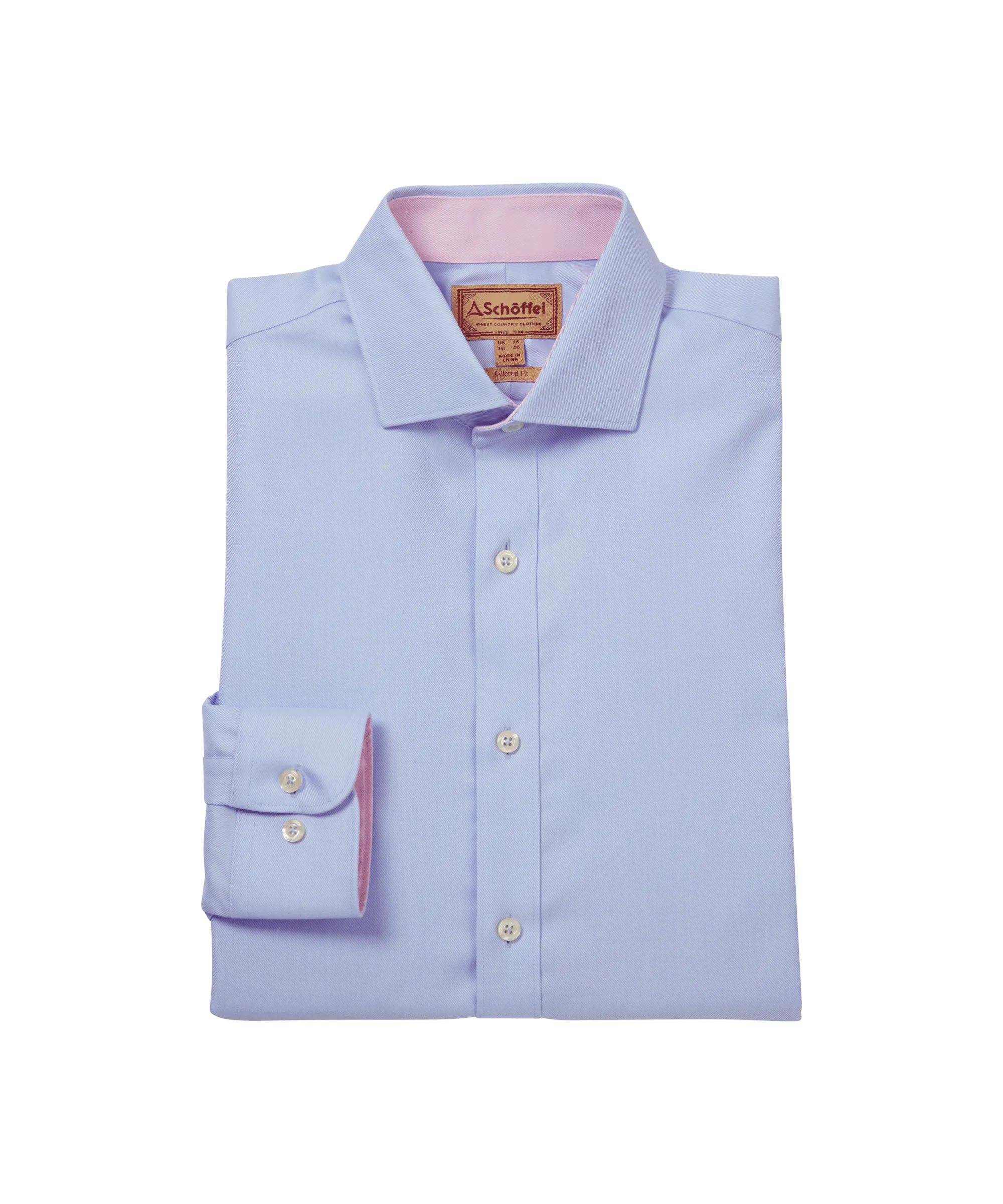 Greenwich Tailored Shirt - Light Blue Diagonal