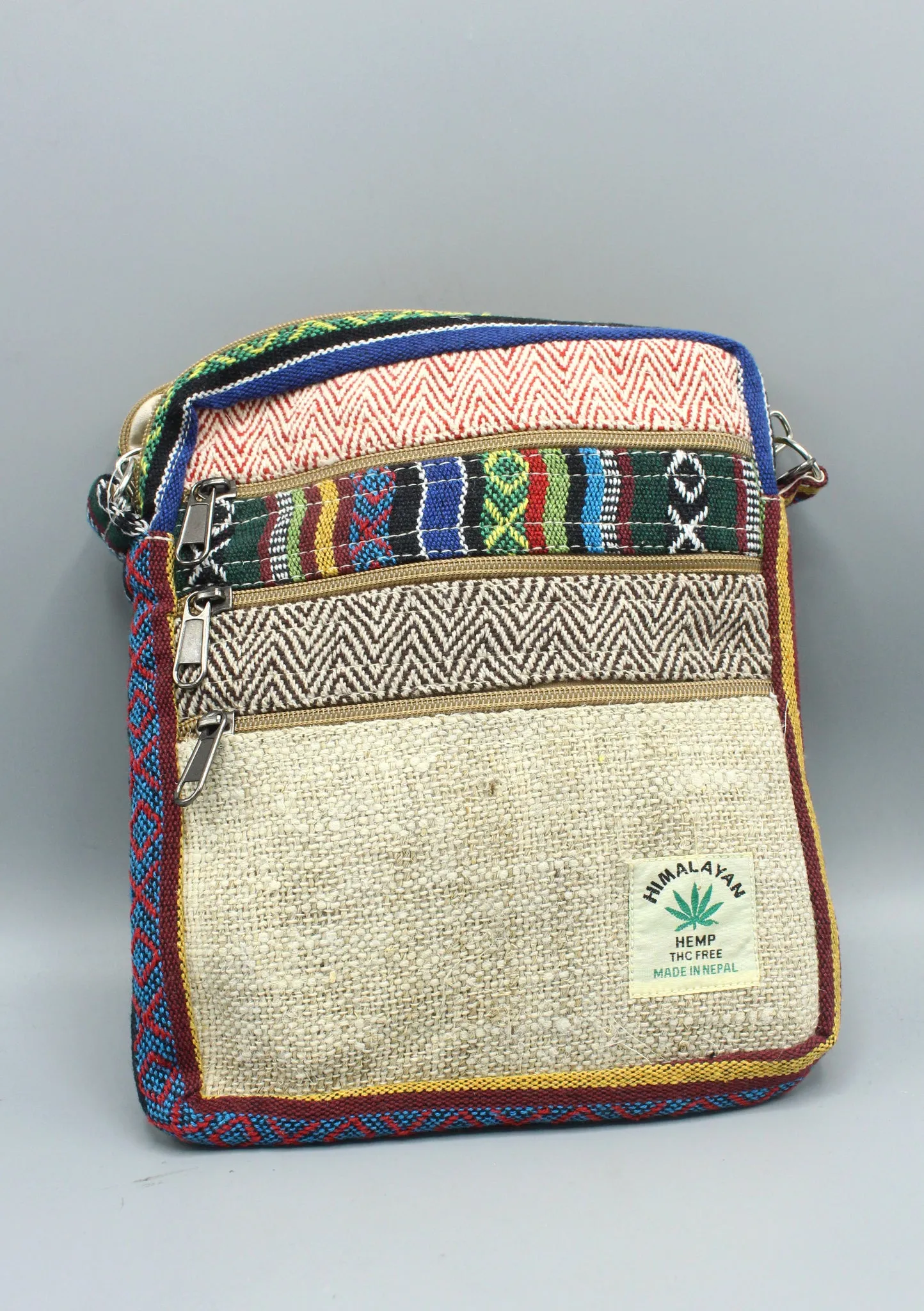 Hemp and Cotton Mix Natural Cross Body Bag