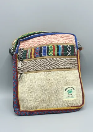 Hemp and Cotton Mix Natural Cross Body Bag