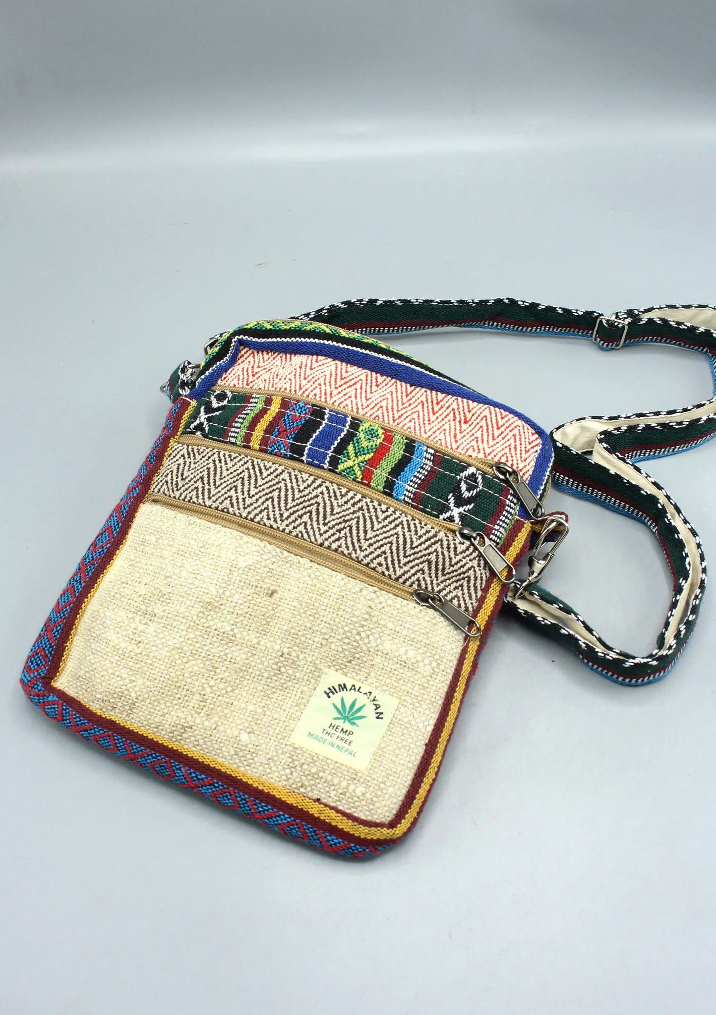 Hemp and Cotton Mix Natural Cross Body Bag