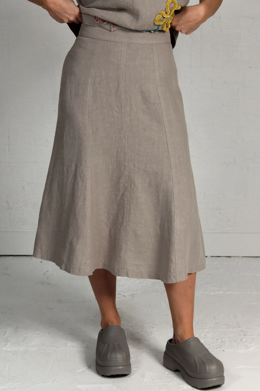 Hemp Benched Skirt - cement - only small left!