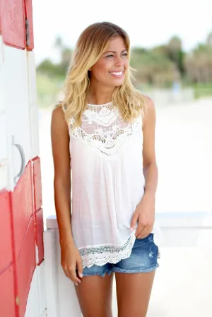 Ivory Lace Top