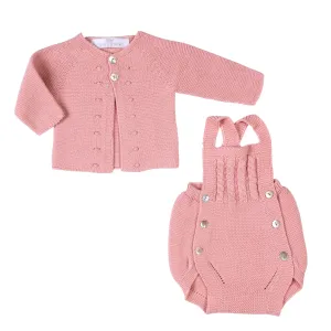 Lee | Baby Girls Pink Knitted Shortie Set