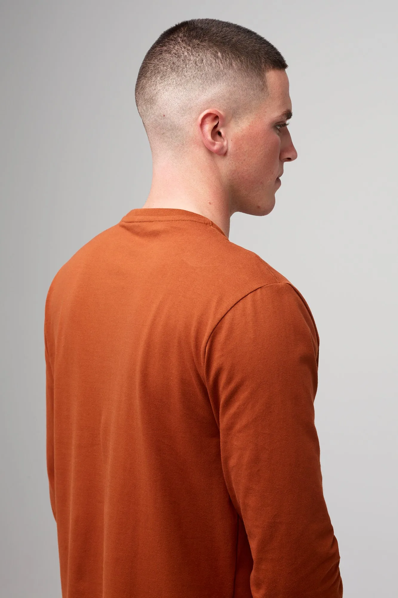 Men's Long Sleeve T Shirt - Cinnamon