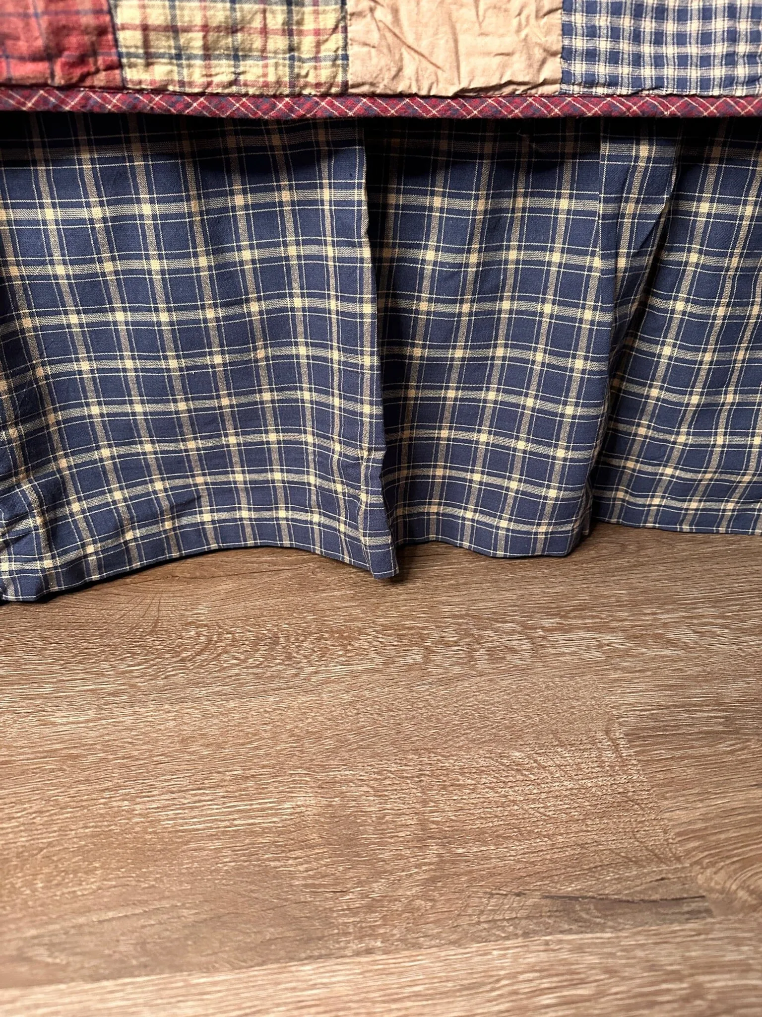 Millsboro Navy Plaid Bed Skirt