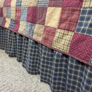 Millsboro Navy Plaid Bed Skirt