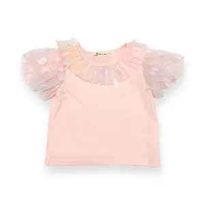 Moon & Star Embellished Tee - pink