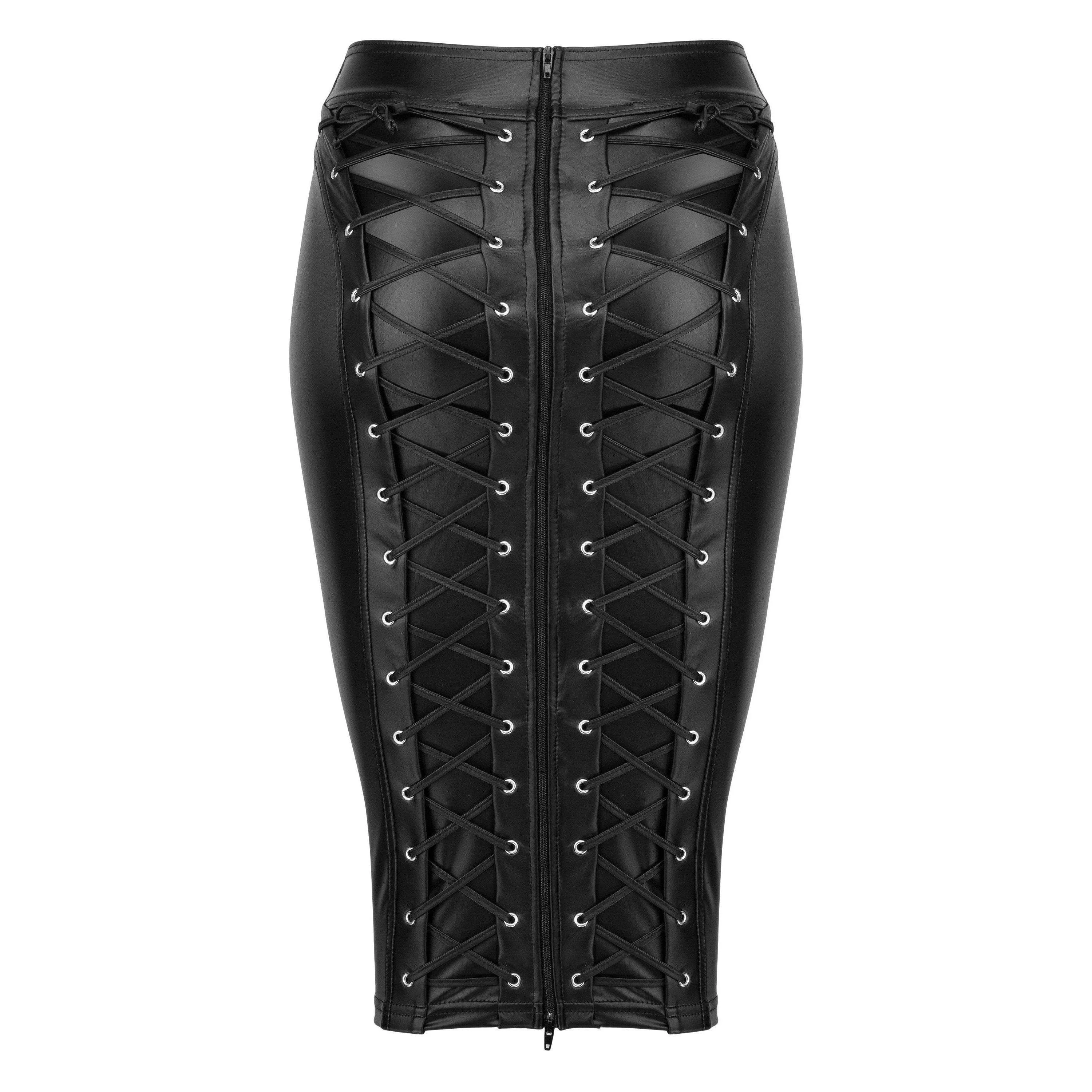 Noir Handmade Powerwetlook Pencil Skirt