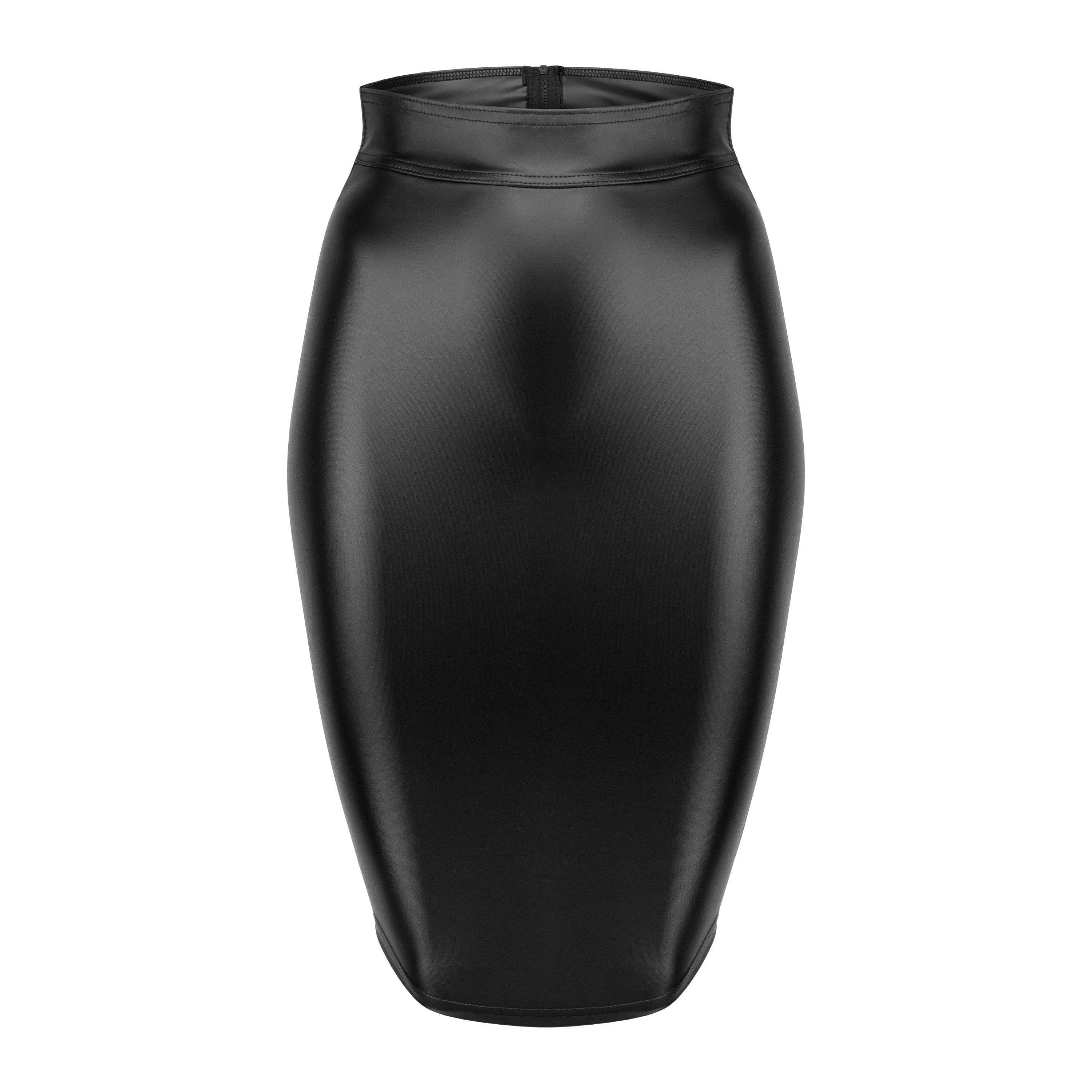 Noir Handmade Powerwetlook Pencil Skirt