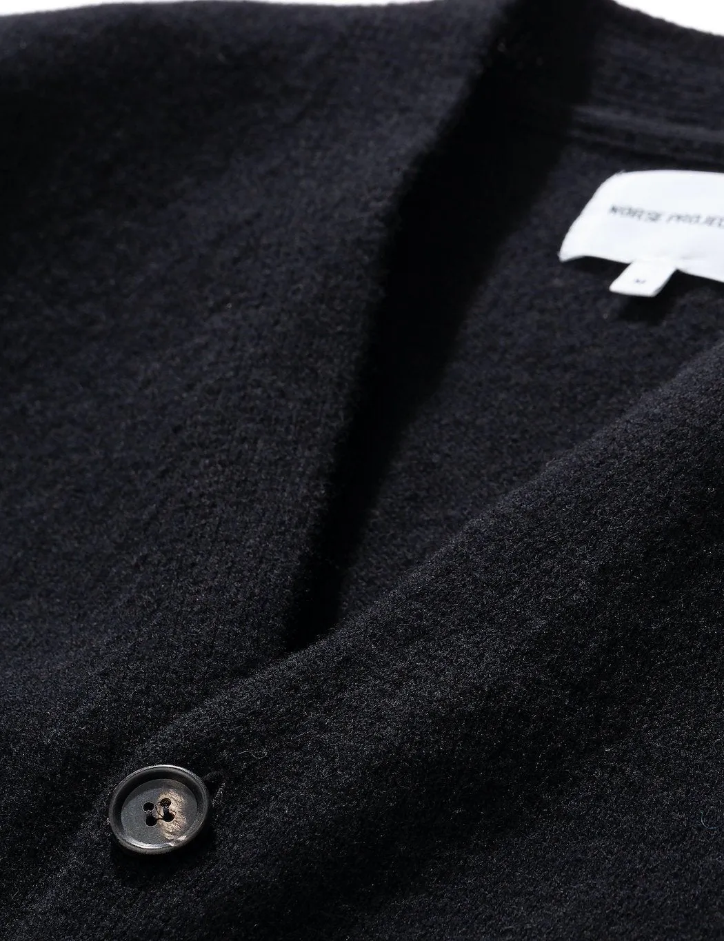 Norse Projects Adam Cardigan (Wool) - Black