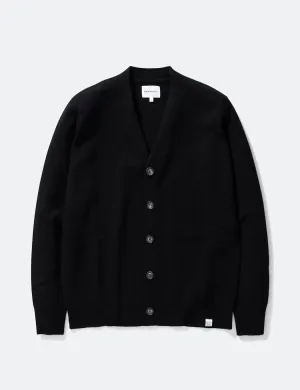 Norse Projects Adam Cardigan (Wool) - Black