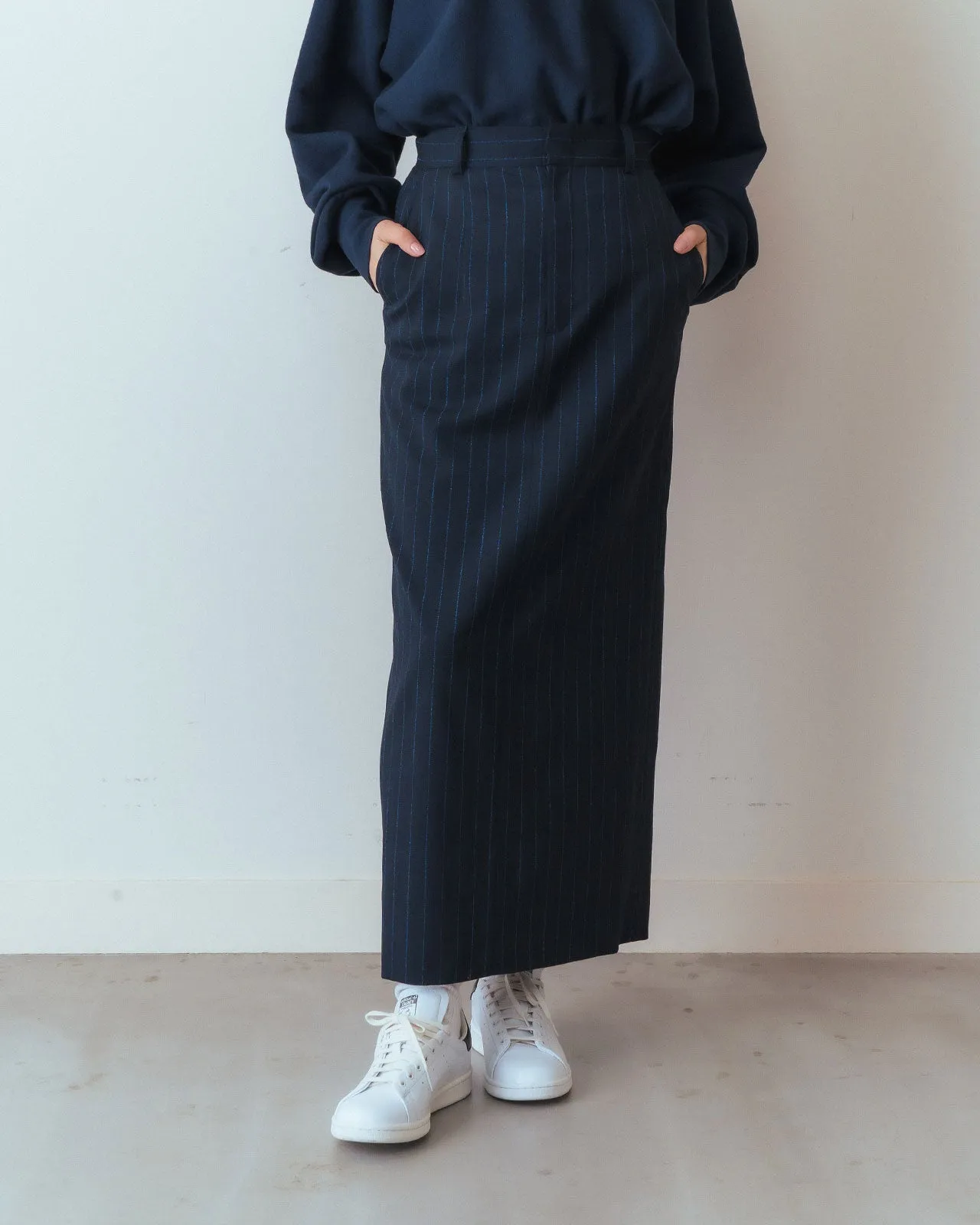 PINSTRIPE PENCIL SKIRT