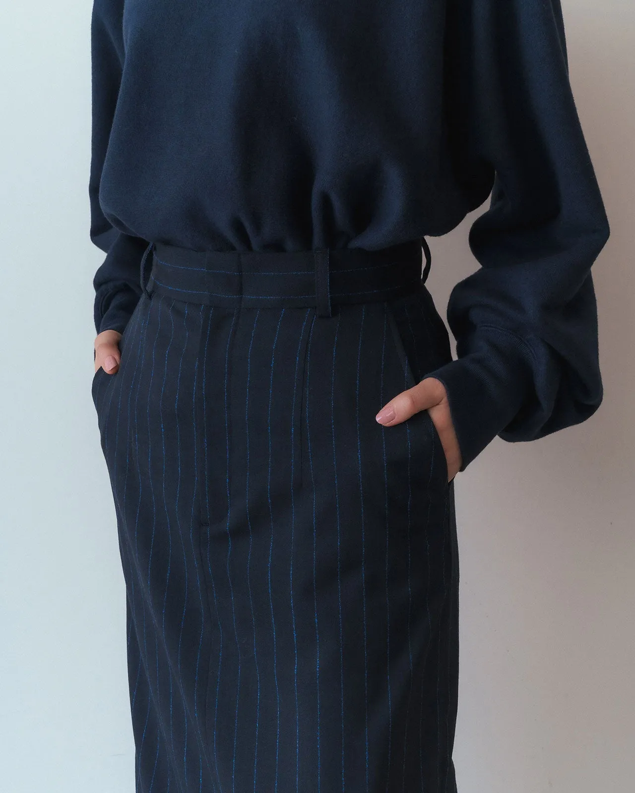 PINSTRIPE PENCIL SKIRT