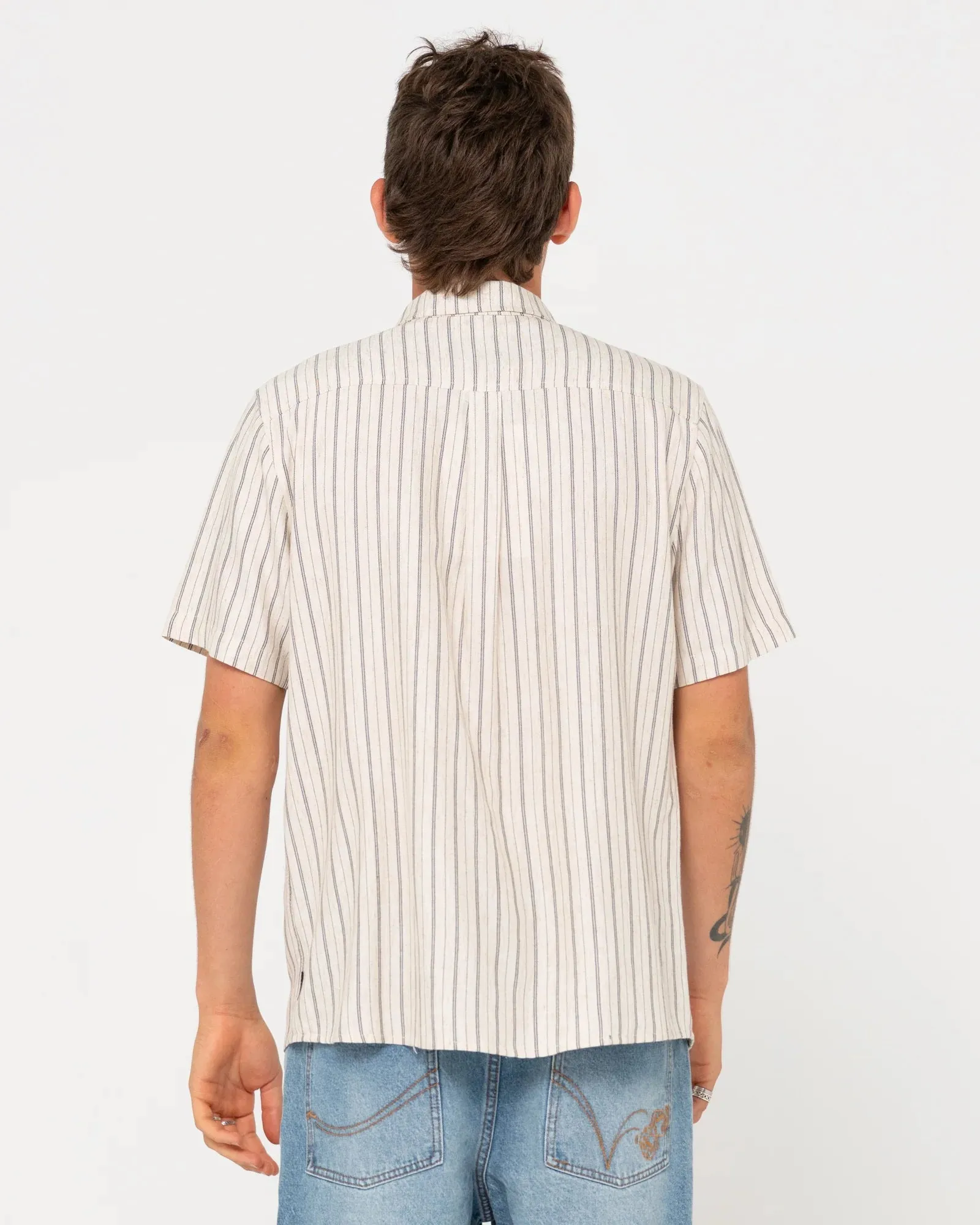 PINSTRIPE SHORT SLEEVE SHIRT