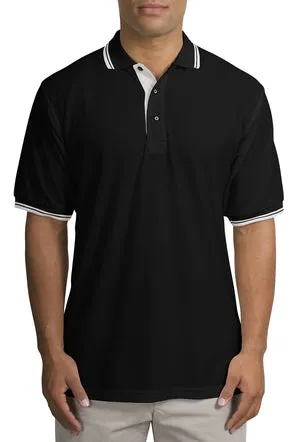 Port Authority - Silk Touch Sport Shirt with Stripe Trim.  K501