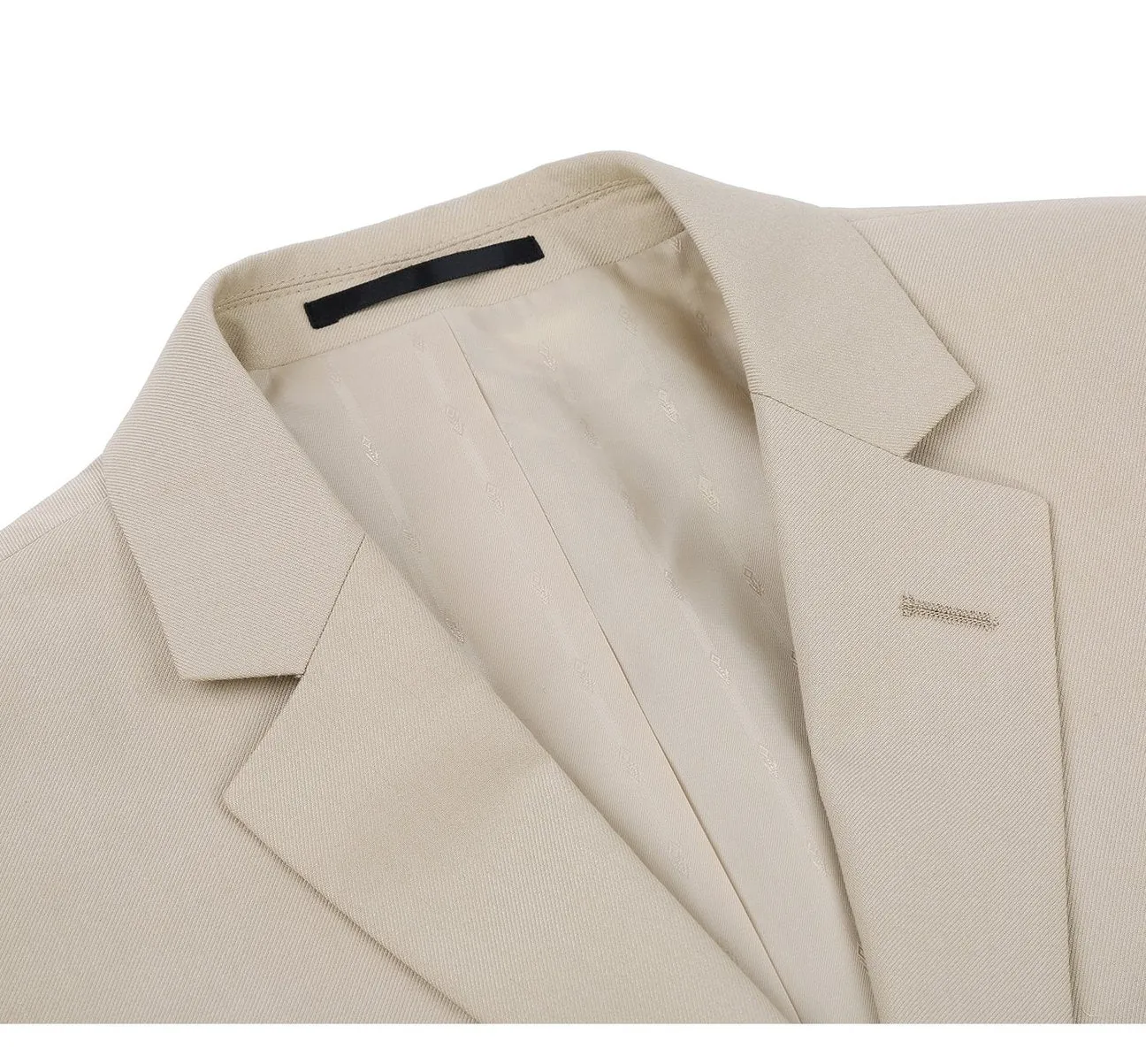 RENOIR Beige 2-Piece Classic Fit Single Breasted Notch Lapel Suit 201-3