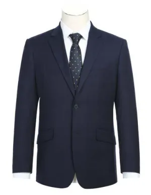 RENOIR Navy 2-Piece New Slim Fit Checked Suit 293-29