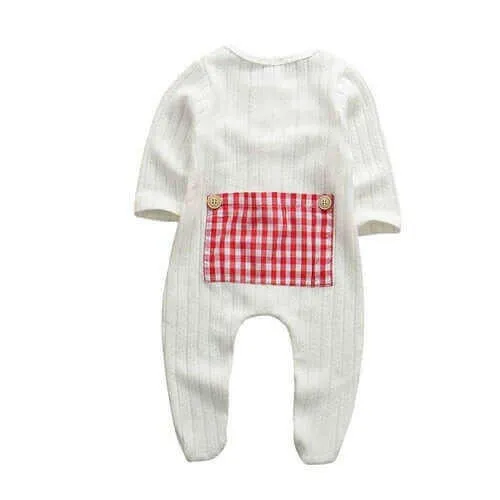 Ribbed Knit Peekaboo Panel Plaid Romper