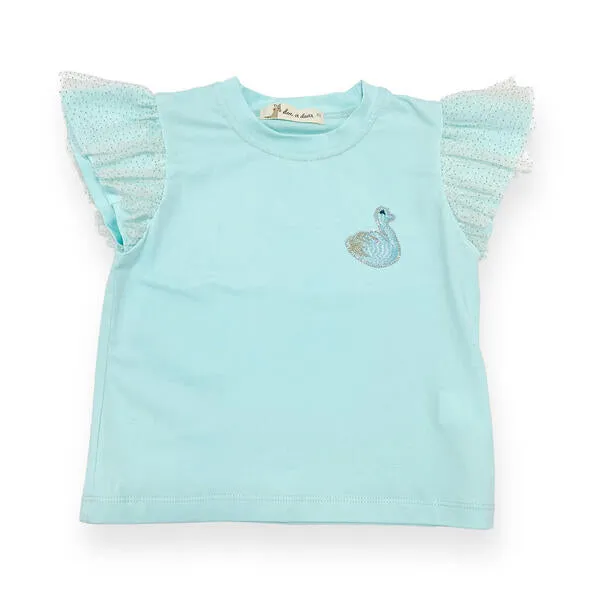 Swan Tee - aqua