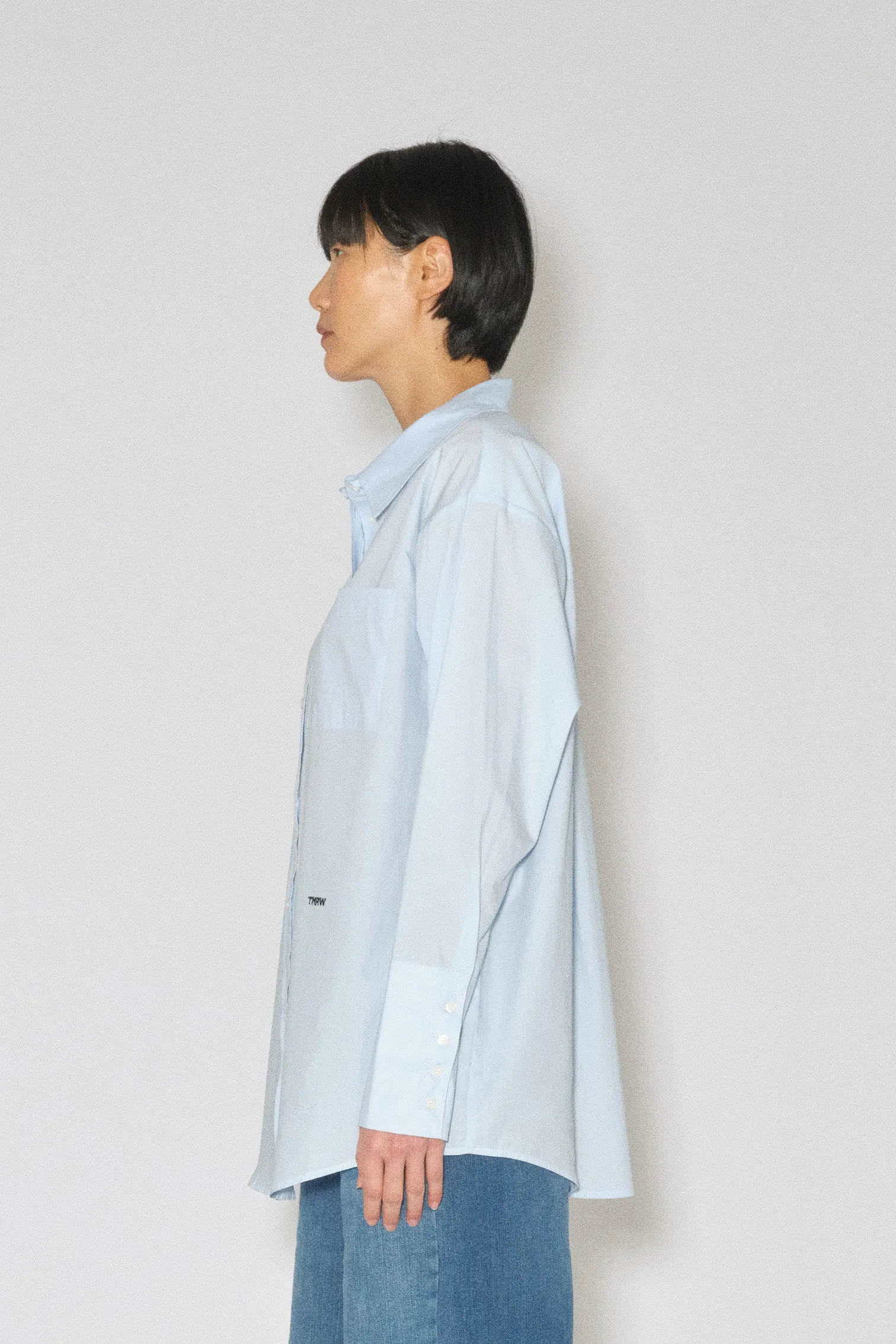 TMRW Jane Crisp Oversize Shirt - Sky Blue