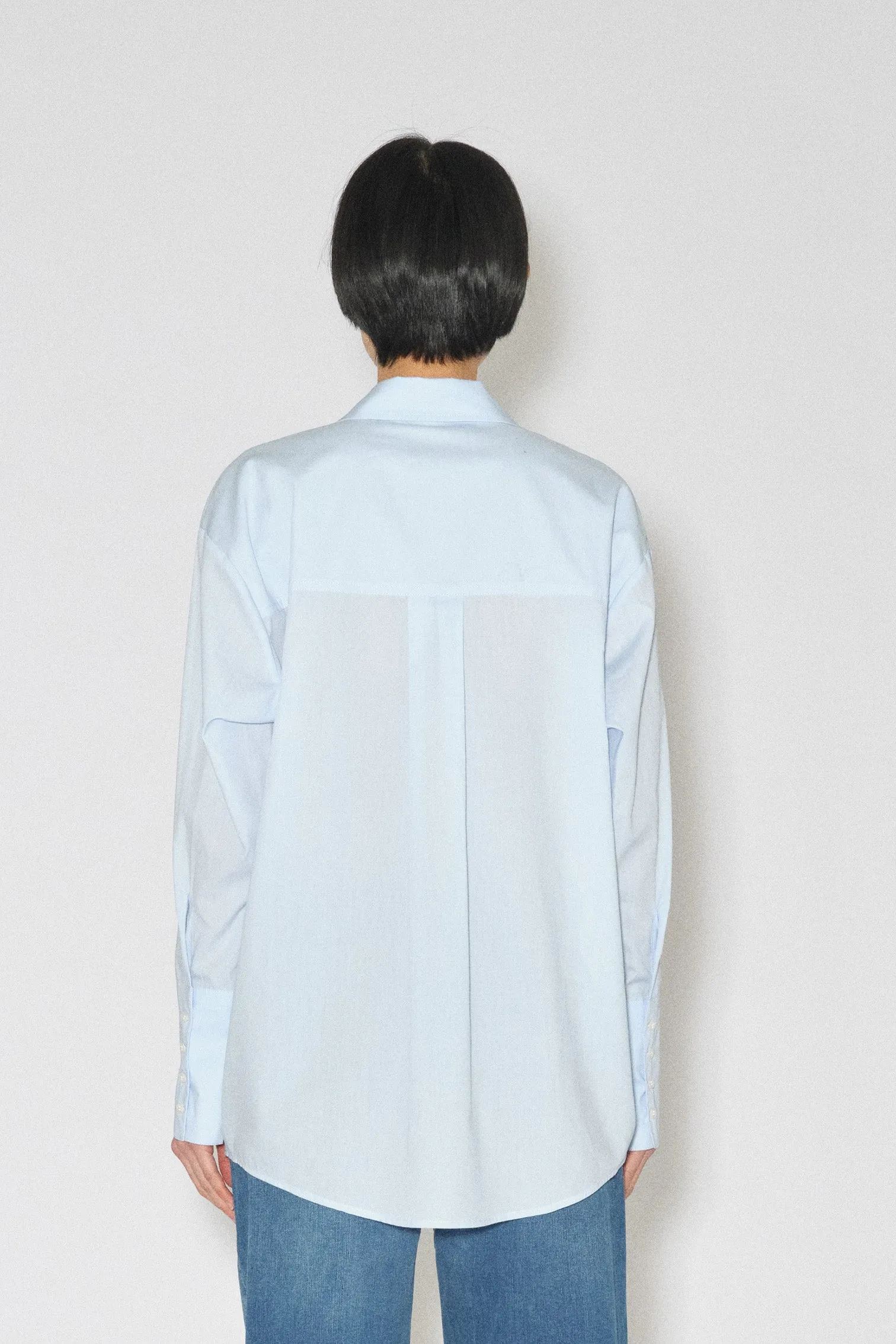 TMRW Jane Crisp Oversize Shirt - Sky Blue