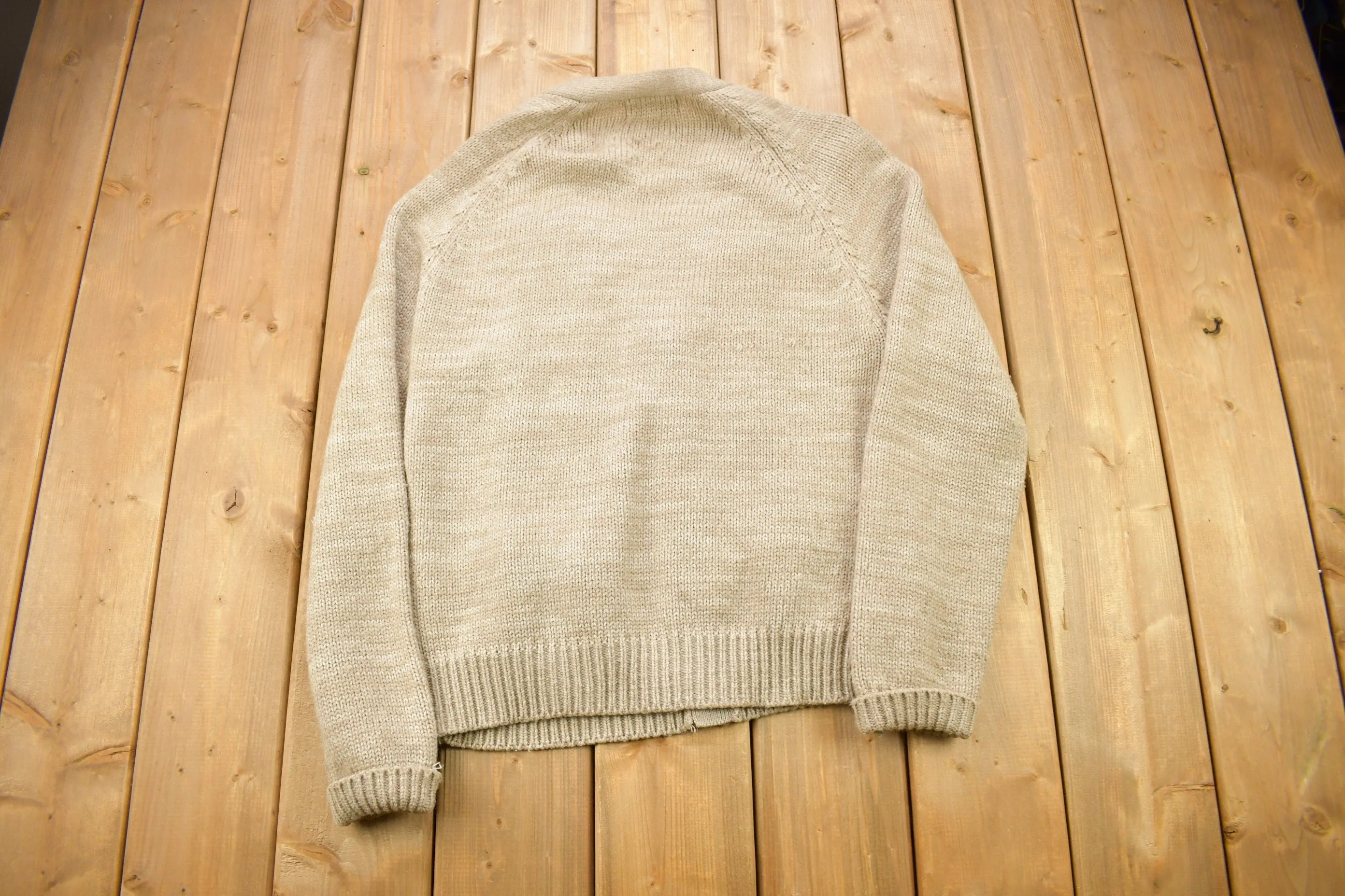 Vintage 1980s Career Club Cable Knitted Cardigan Sweater